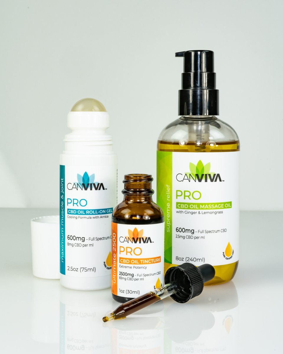 canvivaofficial's tweet photo. COMING SOON 👉 CANVIVA PRO
Our CANVIVA PRO line will feature a higher strength roll-on and tincture as well as a massage oil! Stay tuned for the official line drop on our website! 🤩 #newproducts #cbd #transparentproducts #CANVIVA #PRO https://t.co/8Y22dNTWsy