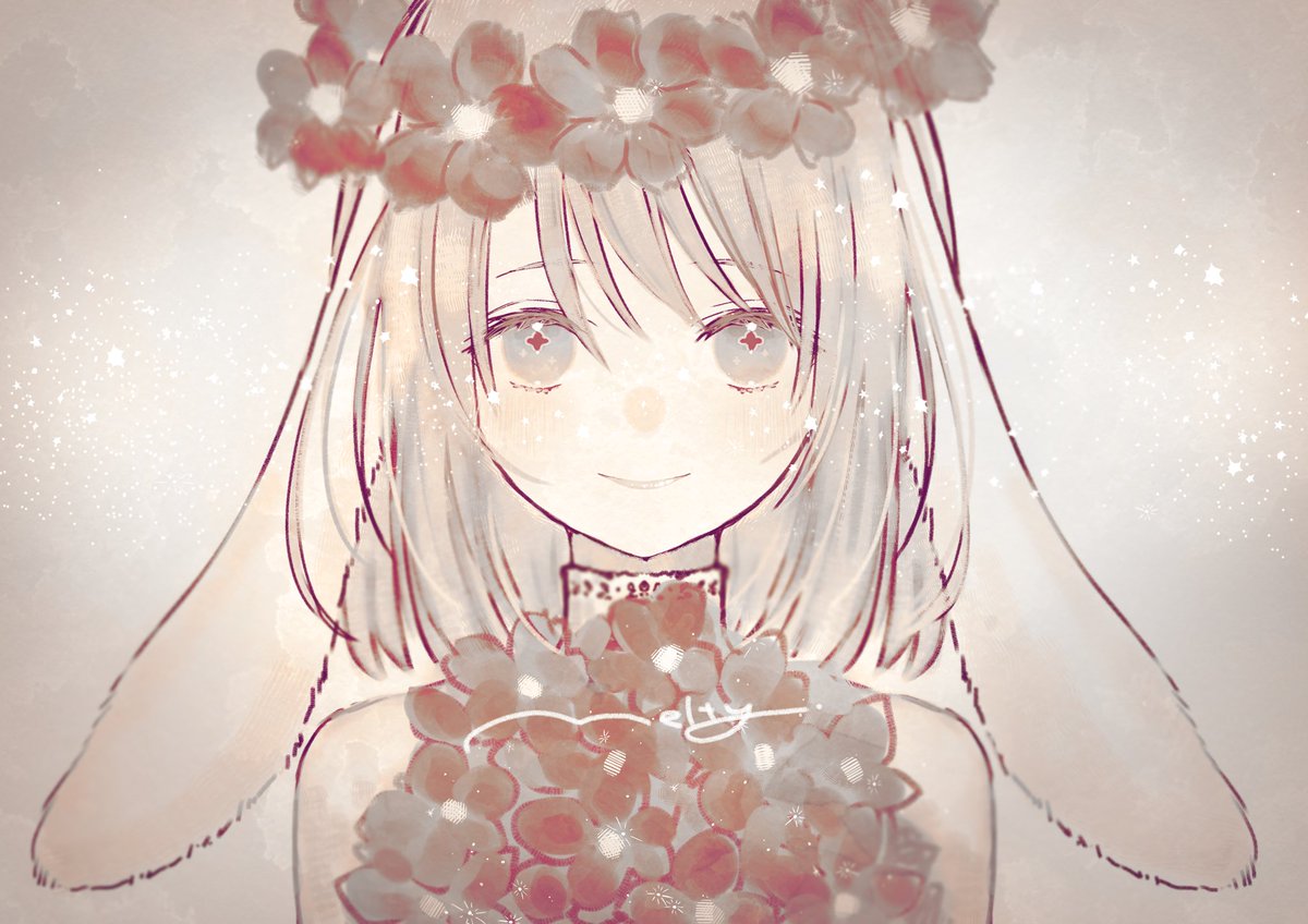 ロップイヤーの花嫁 眠木めるのイラスト ロップイヤーの花嫁 眠木めるのイラスト