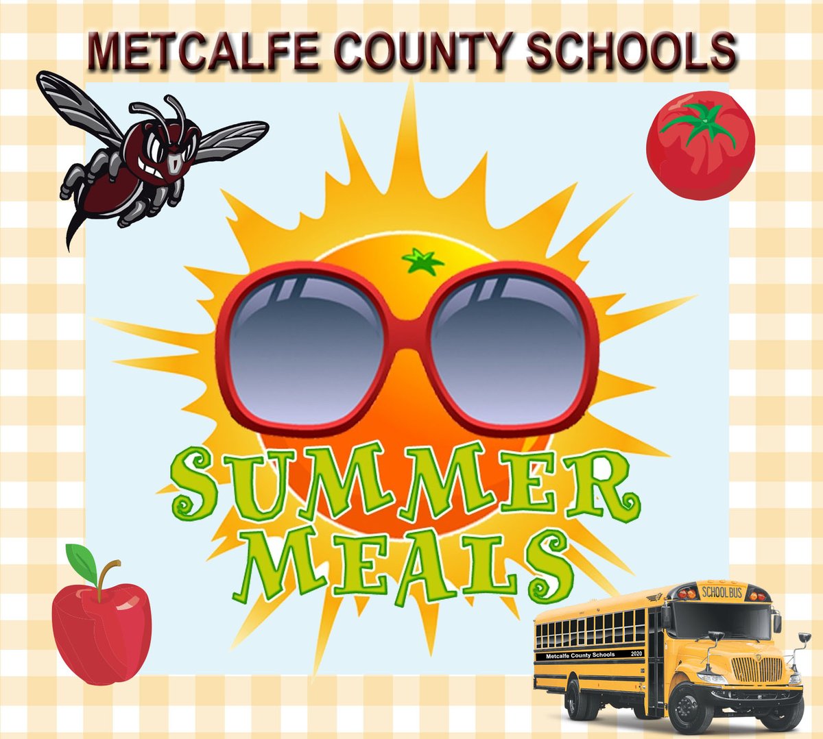 MetcalfeSchools's tweet photo. Metcalfe County Schools will continue to provide meal service for our students through at least the month of June. Deliveries will continue on Tuesdays EXCEPT for May 27 which is a Wednesday. If you have any questions please call (270) 432-4634. #LLOTL #MetcalfeHornetsEver https://t.co/zCpcTXqEXg