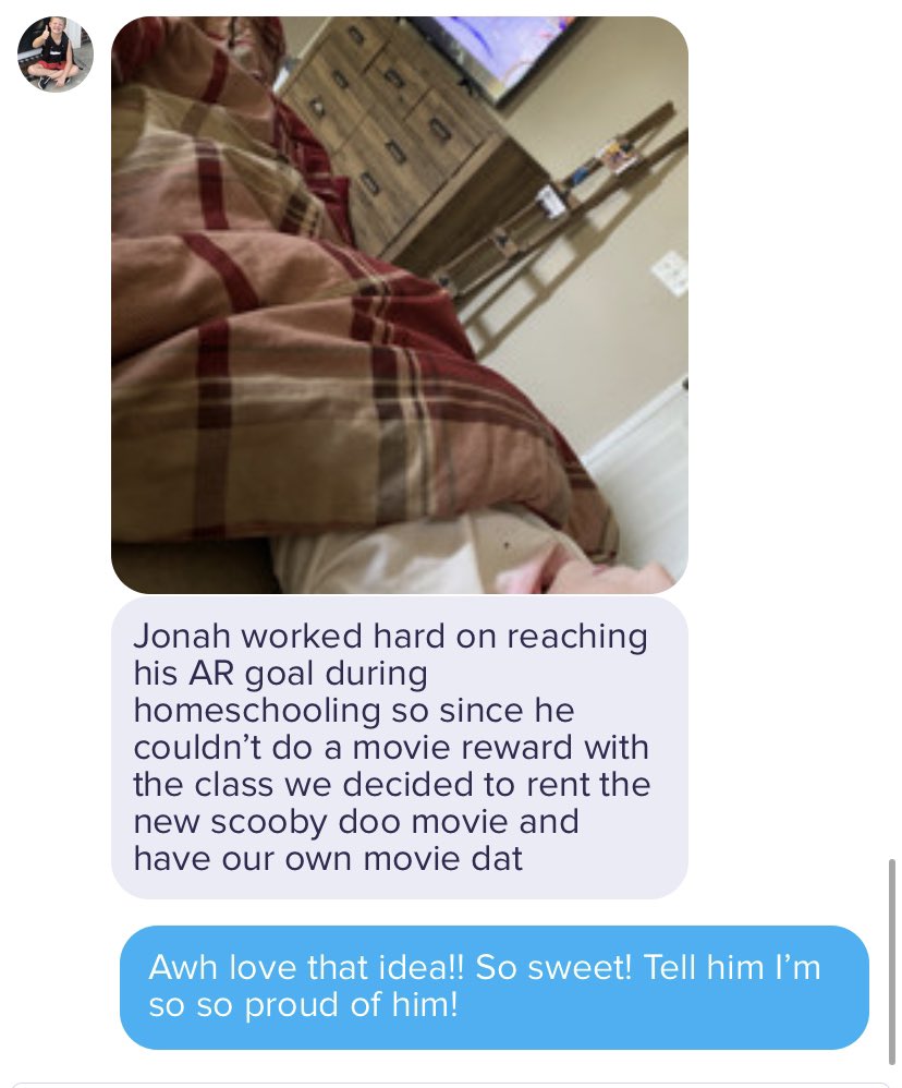 Mrs_VanC's tweet photo. At the end of each quarter we do a movie reward for the students who reached their reading goals, Jonah met his goal this quarter so his mom celebrated him with a remote learning version of a movie reward! 🎥 🍿 #warriorup @GoshenLocal https://t.co/kDmEPPQV0Q