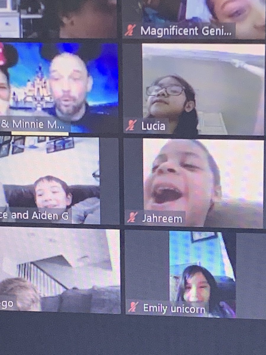 NatalieBauer20's tweet photo. Seriously.... look at these excited smiles! Wish you could hear the giggles! Ari  Paul performed three separate shows for ALL of our JMF students! He was just what we all needed 😊 @JmfPta @jmfeclc #wcmm https://t.co/9qQrSZXpRd