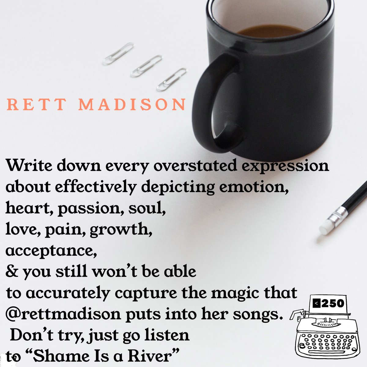 . <a href="/rettmadison/">Rett Madison</a> “Shame Is a River” #newreviewfriday

Stream here: open.spotify.com/album/4Hpt3IMG…