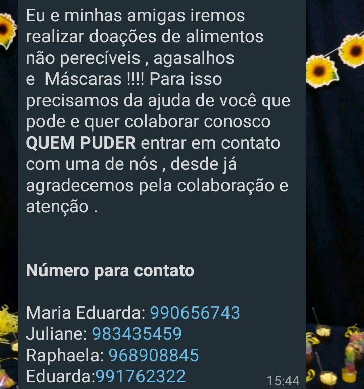 Japinhaa09's tweet photo. Galera não sou de ficar pedindo nada aqui, mais eu e minhas amigas queremos ajudar o próximo, quem poder ajudar nós alimentos e agasalhos, e quem não puder dêem rt pra ajudar ! https://t.co/8saaDInt41