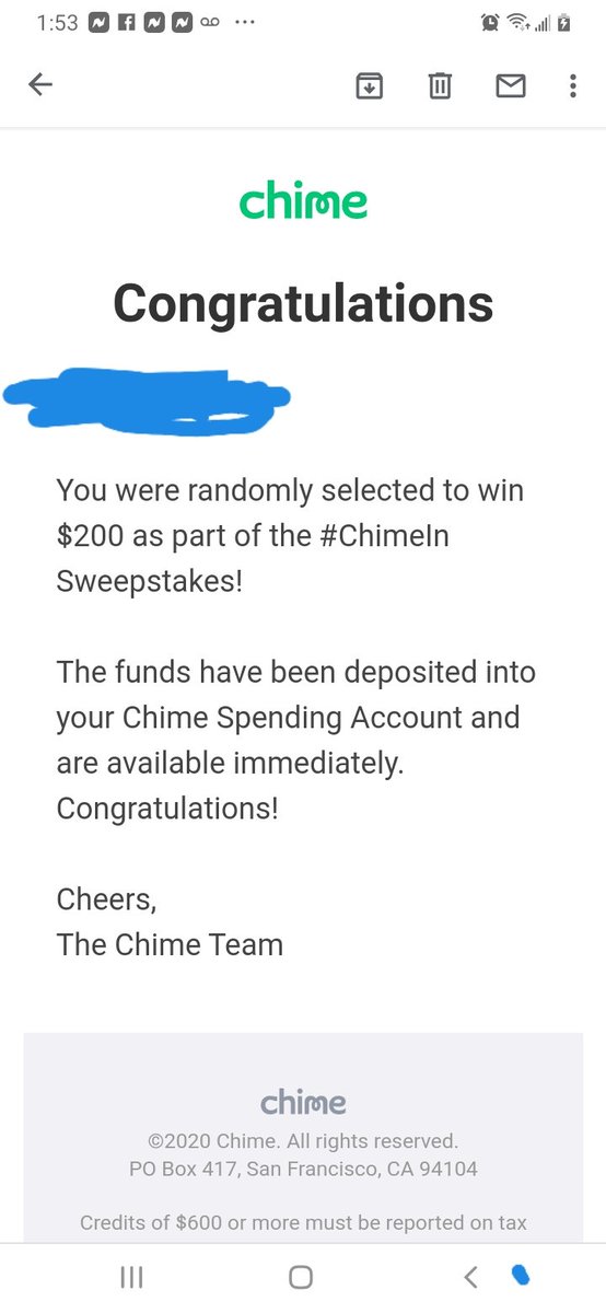 Thanks <a href="/Chime/">Chime</a> 🤘🏽