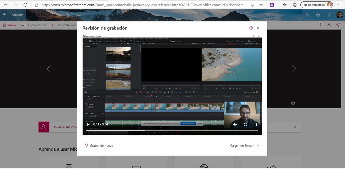 educacyl's tweet photo. 📢 Ya podemos grabar y compartir videotutoriales a toda pastilla con @MicrosoftStream en Office365 de Educacyl 😀 #MIEExpert Vía @AlfoAlm https://t.co/4neEVVsS5R