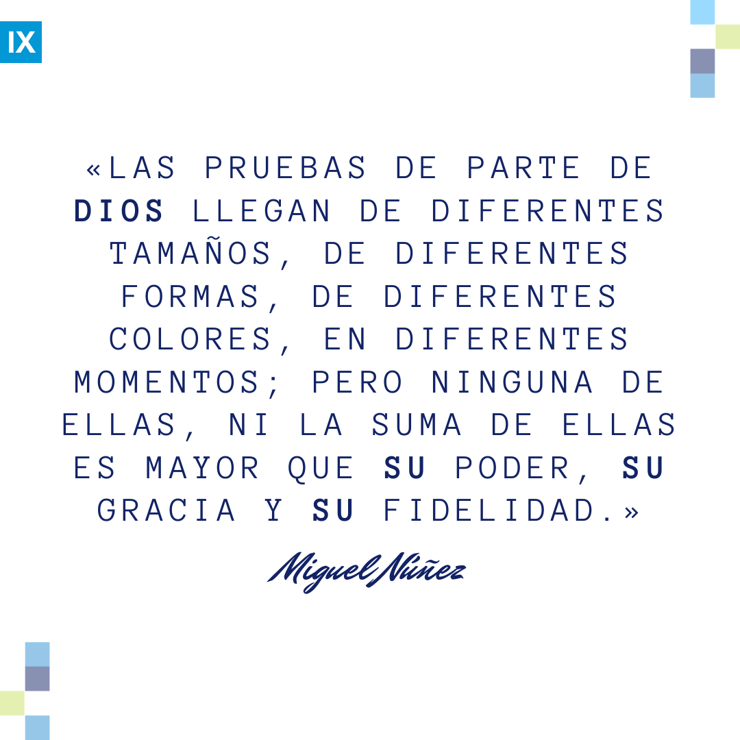9MarcasESP's tweet photo. «Las pruebas de parte de Dios llegan de diferentes tamaños, de diferentes formas, de diferentes colores, en diferentes momentos; pero ninguna de ellas, ni la suma de ellas es mayor que Su poder, Su gracia y Su fidelidad.»
- Miguel Núñez https://t.co/bm09SO3uSP