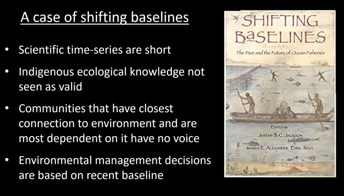 ruththurstan's tweet photo. Also on Day 5 of #OceansPast2020, @philrossnz describes the problems of short time series in management, and the lack of appreciation of the validity of #Indigenous knowledge for better #ecological understanding @oceans_past #ShiftingEnvironmentalBaselines #EnvHist #NewZealand https://t.co/P4n9x6JRoO