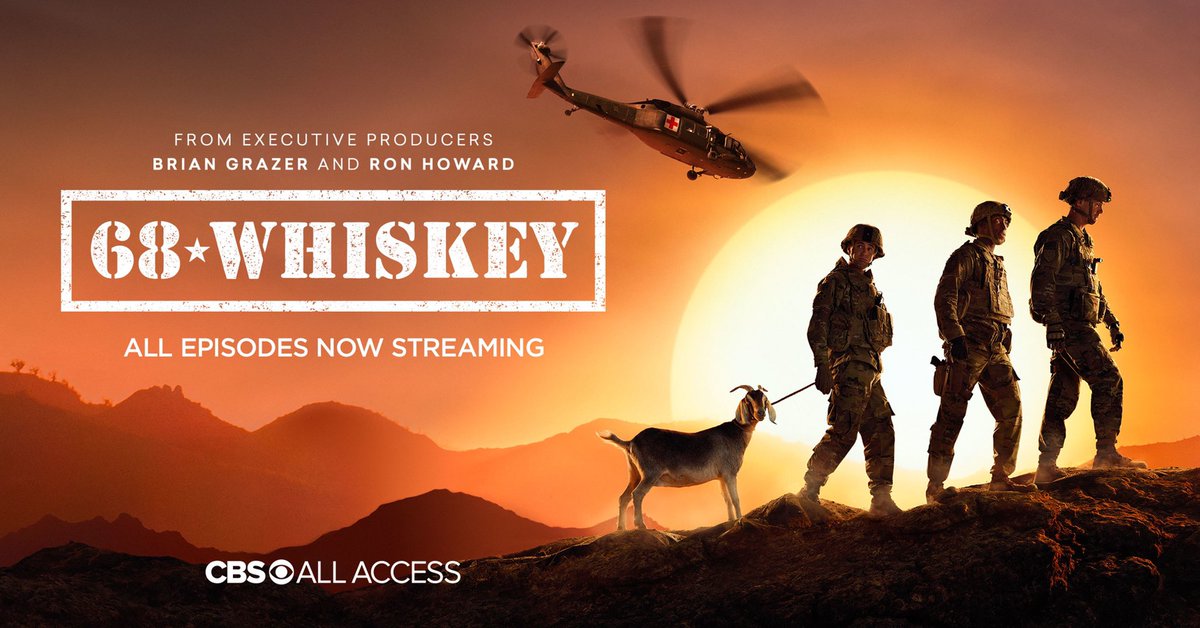 It’s official! You can now binge the entire first season of <a href="/68Whiskey/">68 Whiskey</a> on @CBSAllAccess! <a href="/RealImagine/">Imagine Entertainment & Television</a>