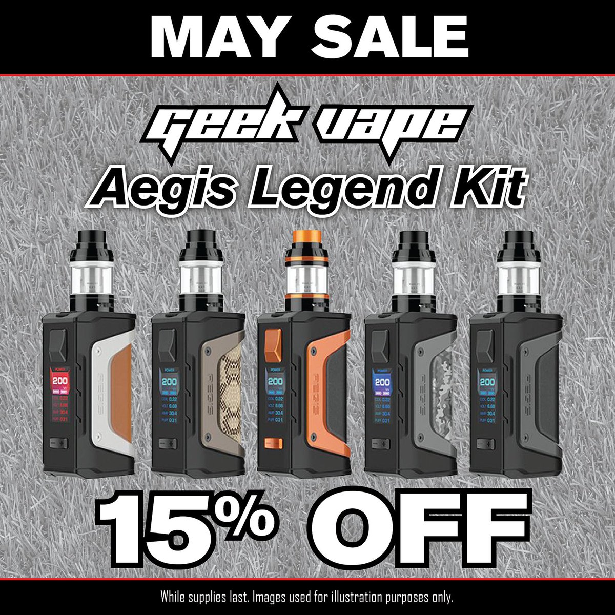 DFWvapor's tweet photo. #Sale Get 15% OFF the dustproof & water resistant 200W #GeekVape Aegis #Legend which comes with the Aero Mesh #Tank. Stop by one of our 6 #Texas locations π€ or order online today!
#DFWVapor #Vaping #Vape π¬π¨ https://t.co/Rvlr4GgkMq