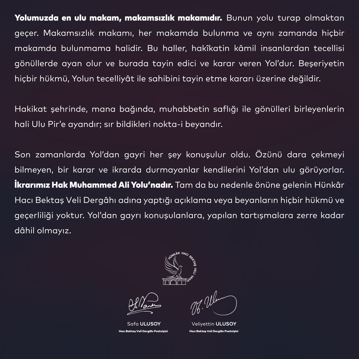 ZAHİRİ TOK BATINI AÇ OLANLARIN, GÖZÜ GÖNLÜ DÜNYALIKTA, ELİ AYAĞI İKİLİKTE OLUR.