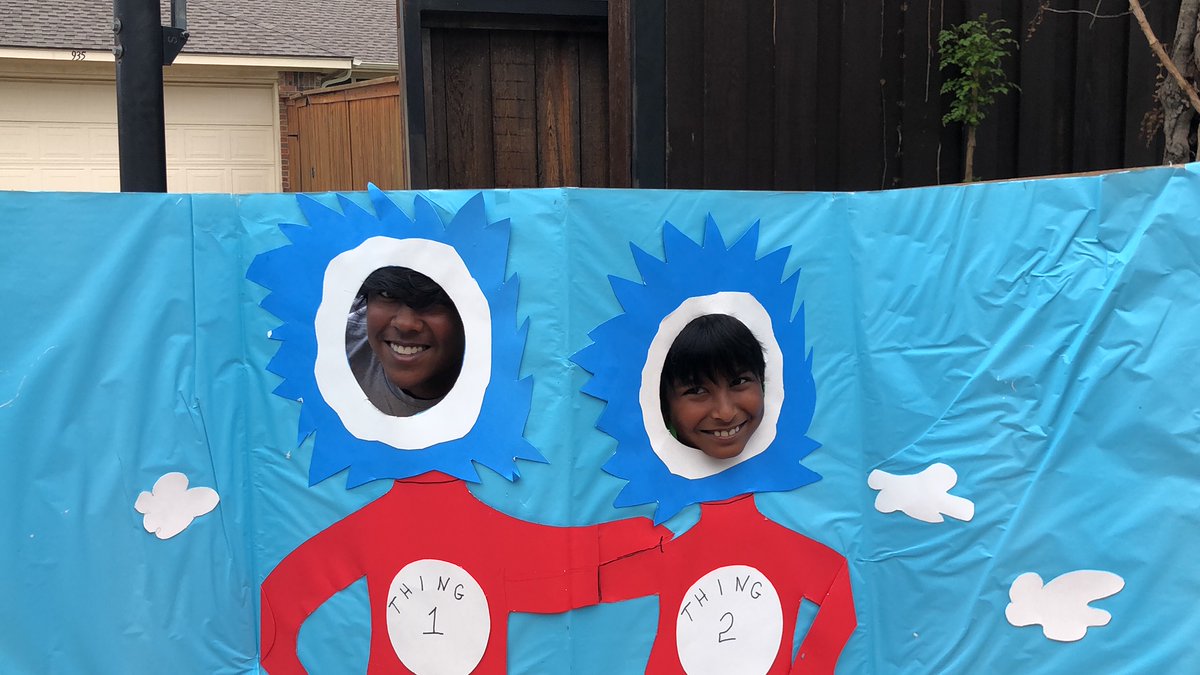 snmi's tweet photo. Field Day Part-2 @LakesideCoppell @LakesidePE 
#CISDTogetherAtHome @MissFish2A 
Thing 1&amp;2 Picture booth with brother👨‍👦, Water squirting the cups 🔫, Trampoline Jump with water and bubbles spay 🚿 &amp; Pool jump as finale 😃 https://t.co/i1XEw0KWRA