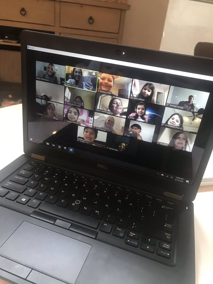 Covert1st's tweet photo. The most fun Friday!!! Both classes did show and tell for zoom today. Mrs. Williamson and I popped on to say hi and be each other’s show and tell! We really miss our Dragons 💚 @williamson_1st @Jack_D_Johnson #JESFamily https://t.co/iNyBXepa1Z