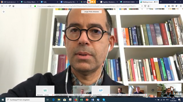 GuyPeer3's tweet photo. Thank you Jorge Pinto Antunos (@jwojc cabinet), @koen_dillen &amp; Mike Mackenzie (@EUAgri) for a constructive dialogue on #futureofcap! 
Representative of our #capcall discussed how science can help the CAP support transitions to sustainability and the success of the #EUGreenDeal. https://t.co/A7MreMuSws