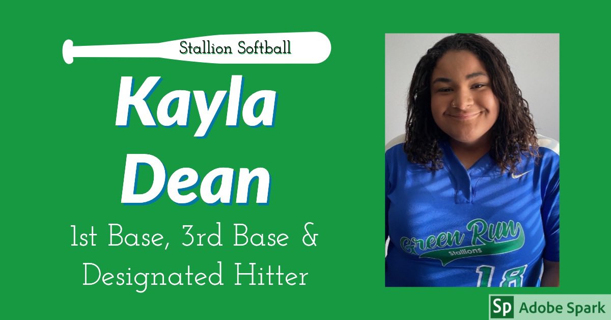 Stallion_SAC's tweet photo. Today we are featuring Senior Kayla Dean. This 3rd year varsity softball player is on her way to Old Dominion University in the fall. Best wishes for continued success! https://t.co/4v5bZbAakK