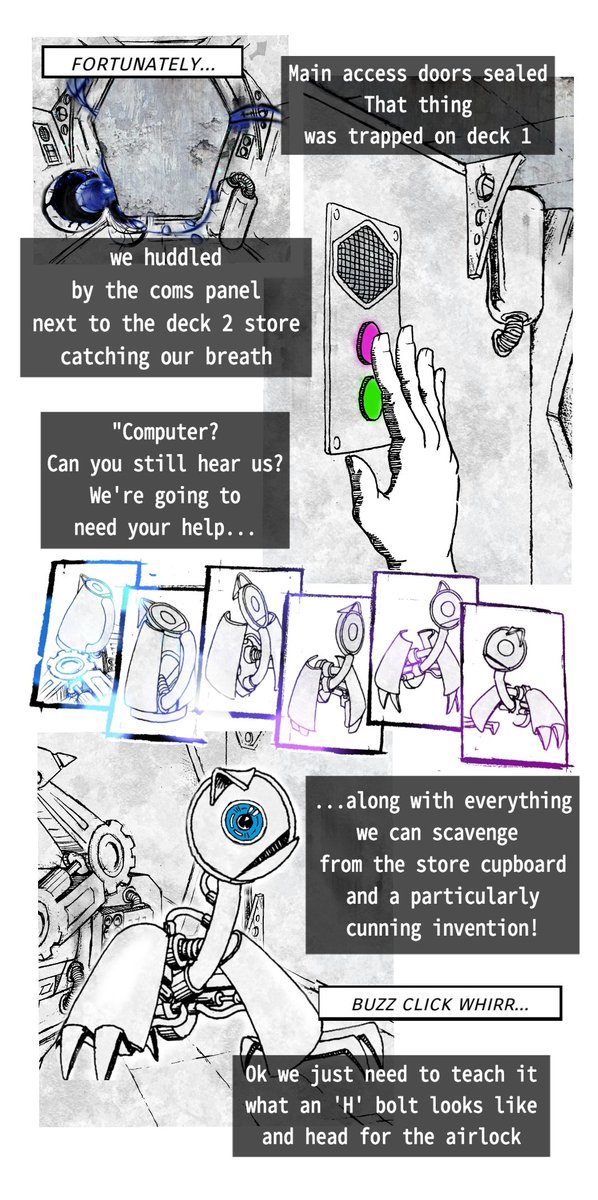 TheLastZHN's tweet photo. It's #SciFiFri and we need a cunning invention to save the day...
#wormholder #Page55 π€ https://t.co/PE37kOXs9N