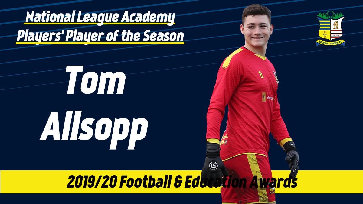 SMFC_FEP's tweet photo. 🏆 Players’ Player of the Season | National League Academy

From the FA Youth Cup to first team training, Tom Allsopp’s teammates agree that it’s been some season for the goalkeeper! 💪

💛💙 #SMFC #YourSolihullYourClub https://t.co/BOKIa4KZfS