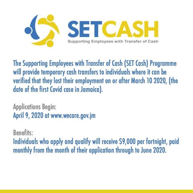 NigelClarkeJa's tweet photo. #Update #SETCash The CARE Team has taken note of the queries about the expected timing of SET Cash grant payments. We expect 26,000 SET Cash grant payments, for applicants laid off between March 10 and March 31, to be transferred to banks next week. https://t.co/yRYdwOh5Ke