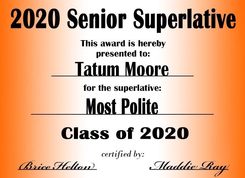 Senior Superlatives tweet media