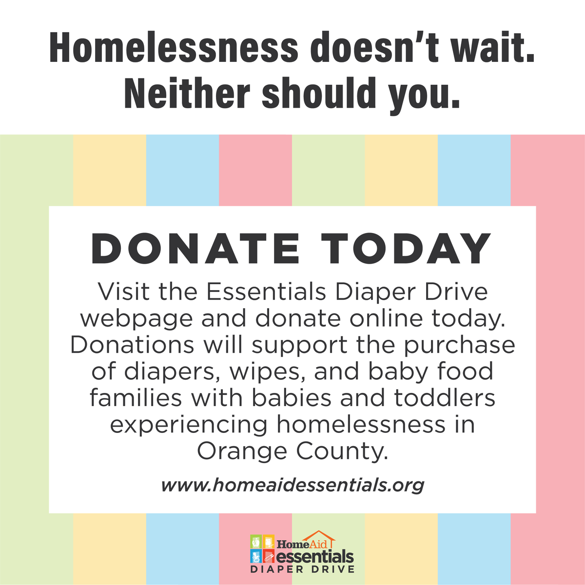 #ClubLaguna. Laguna engages in the HomeAid Essentials Diaper Drive. Donate today and help those in need.