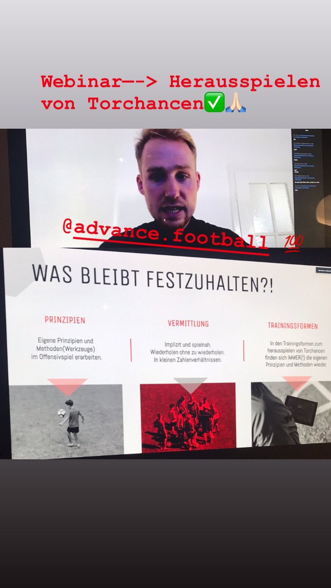 Nächstes Webinar mit den Jungs von @Advance_Ftbll wieder Top Input 👍🙏🏻