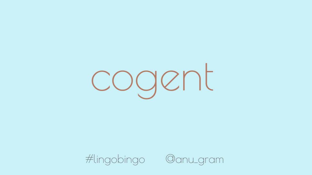 Why do we keep using the phrase 'influencing skills' when the word 'Cogent' exists? #lingobingo