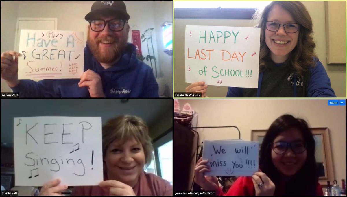 Today is our final day of remote learning. Thank you to all of our students for rising to the challenge as we asked them to explore music in new ways and thank you for all of the impactful (and often hilarious) Zoom conversations. Have a great summer! LEAD WITH LOVE!