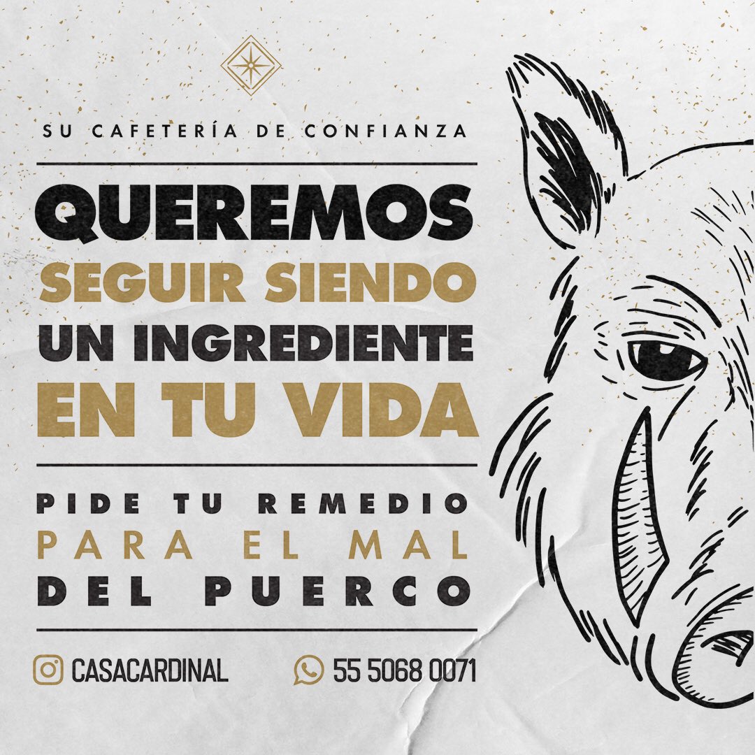 Tu remedio para el mal del puerco está aquí: ¡Pide Nuestro menú!