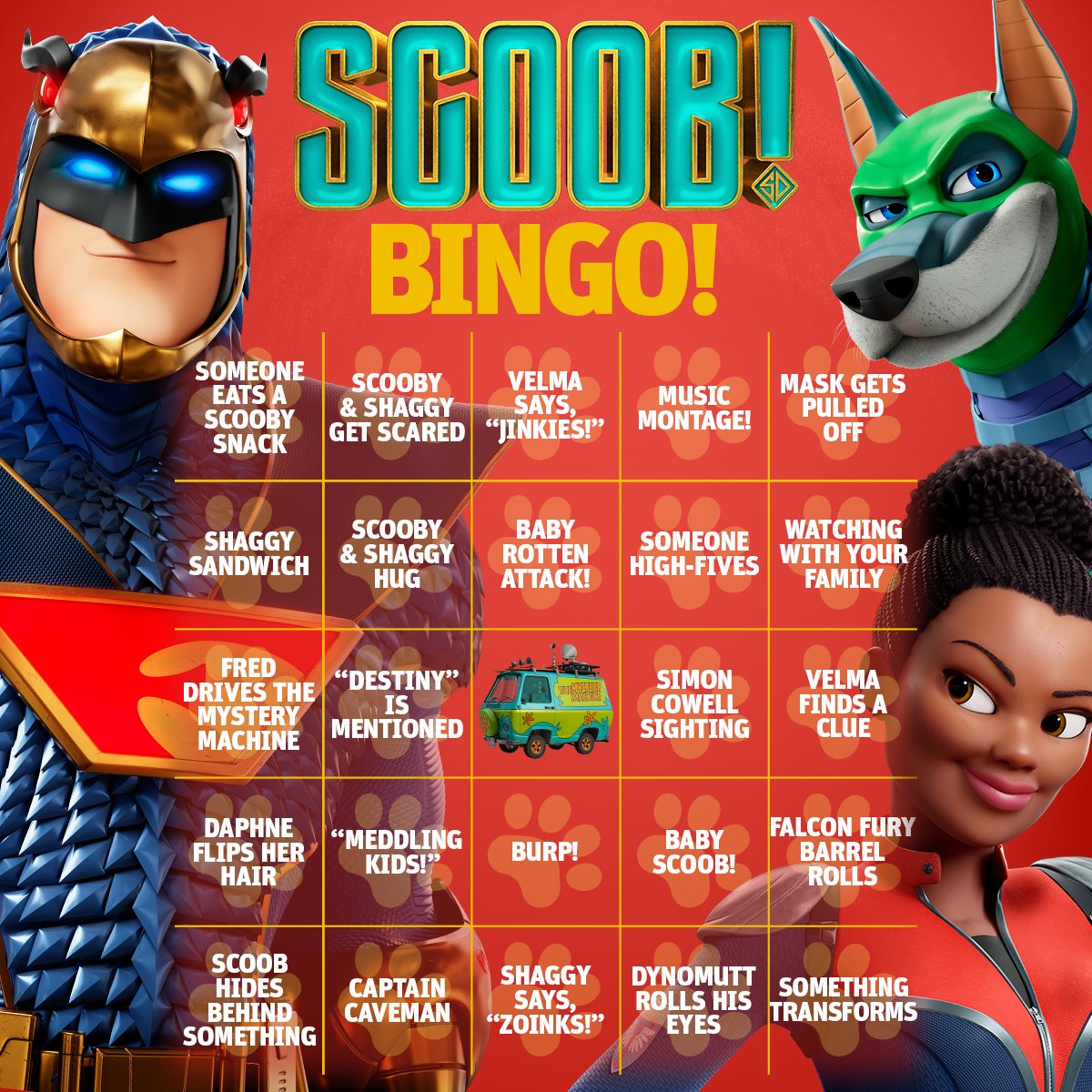 Game night just got a lot more Scooby! Grab your gang and play along during #SCOOBMovieNight tonight at 7PM EST, 4PM PST! watchscoob.com #SCOOB