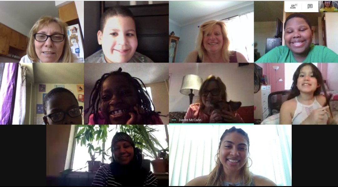 We had two special guests for our read aloud today! Our smiles were priceless! Thank you Mrs. McCann and Juno for reading one of Juno's books to us! #virtuallearning #76qlearns #comfortdog <a href="/Juno76Q/">Juno</a>