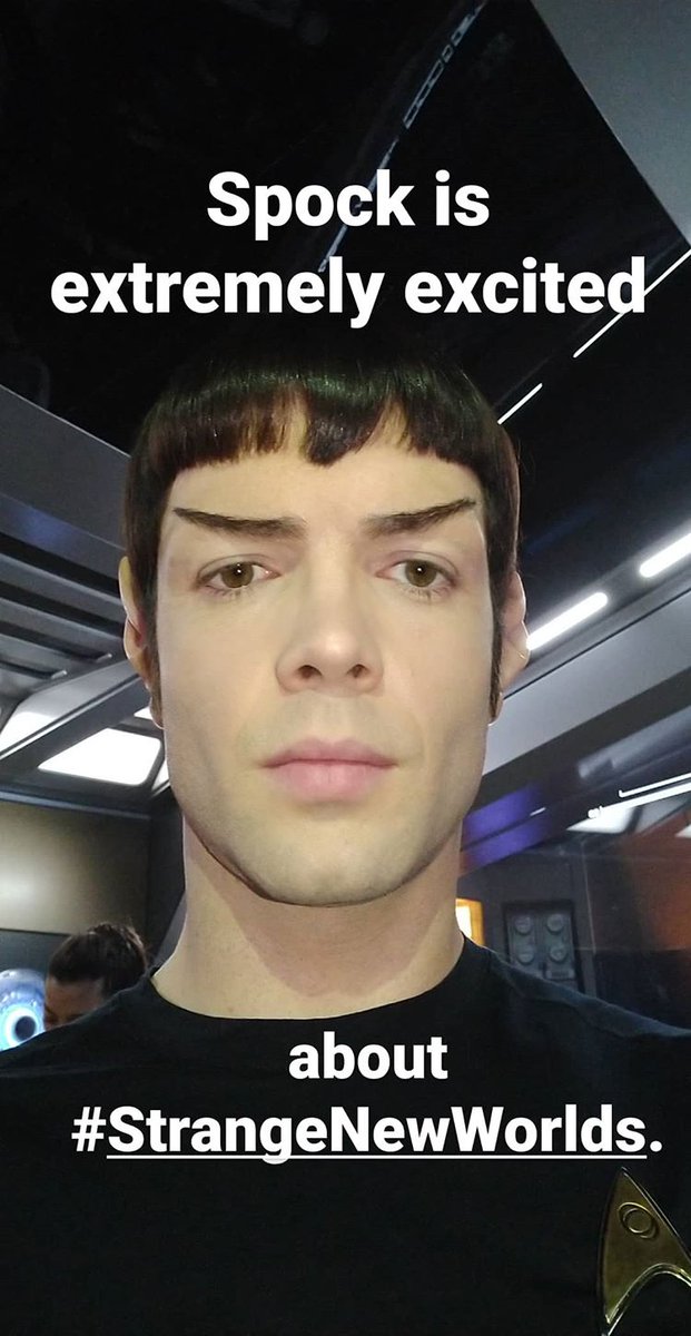 NerdgazmNet's tweet photo. REGRAM! From @ethangpeck's instagram stories, looks like it's not just the fans excited to see Lt. Spock head back out into the final frontier! 🙌🙌🙌🙌
Follow Ethan: https://t.co/zMWeHpkVVV
#StrangeNW #StrangeNewWorlds #StarTrekPike https://t.co/Jvx3pmEVFM