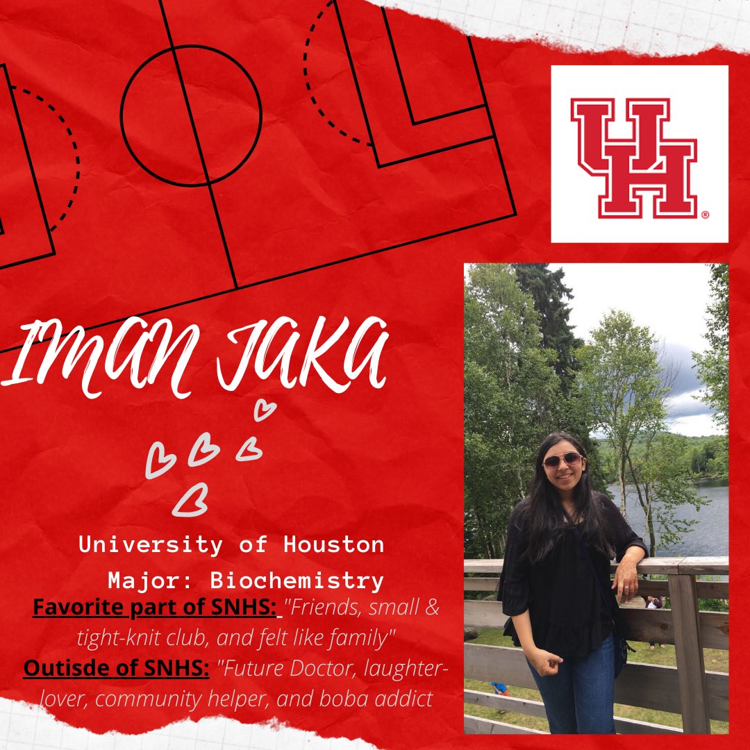 Iman Jaka will be attending the University of Houston in the fall to study biochemistry. We wish you good luck in all your future endeavors!