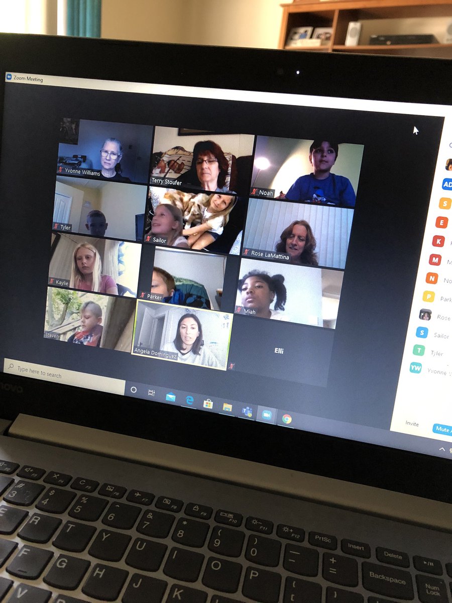 FirstAtBat's tweet photo. This year our class fell in love with a character named Stella. It began during #GRA19 Then we couldn’t wait to read the sequel. Today our day was made so special when @andominguez joined our Zoom for a Q and A. We can’t wait to read the next! #celebrateLPS @CitrusSchools https://t.co/HS6uhrIFJJ