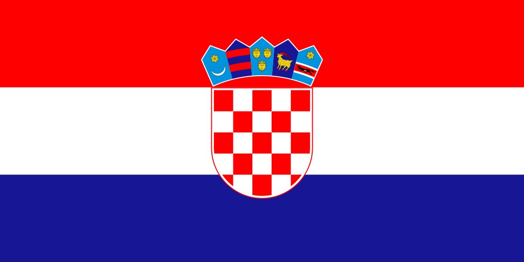 46. CroatiaAgain, I like the idea of the flag, but the overall layout is quite messy. The five points of the crown with all sorts of shades and depictions on top of the checkered shield makes it immediately distinctive, but the bands are quite derivative