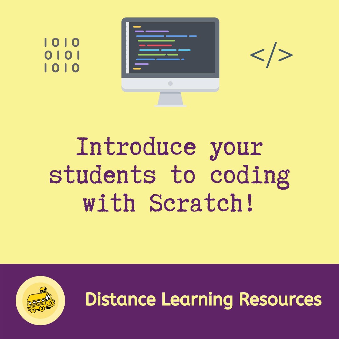 SchoolonWheels's tweet image. @scratch is an interactive programming software developed at MIT to introduce programming concepts to students aged 8 to 16! Learn more at buff.ly/2Kous2n #schoolonwheels #programming #programmingresources #coding #codingresources #distancelearning #digitallearning