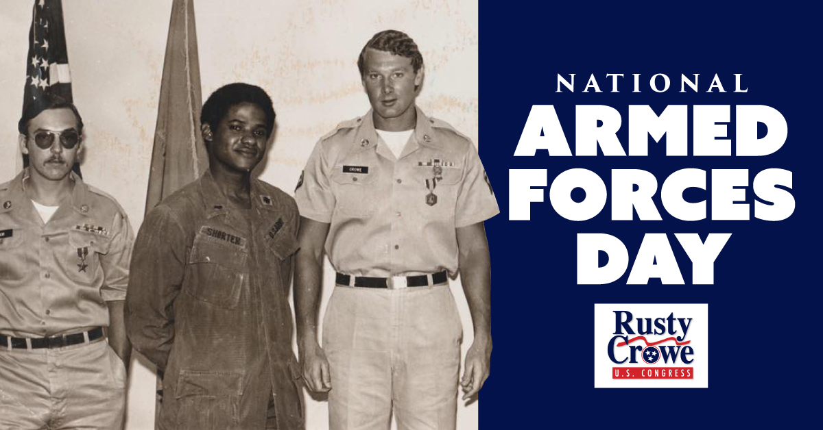 I'm proud to be a Veteran of the U.S. Army Intelligence Agency. Today is National Armed Forces Day, so please take a moment to honor those who serve in the uniform.