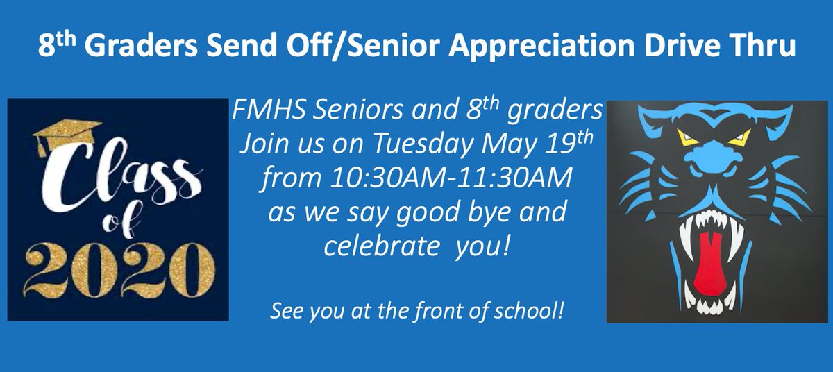 ShadowRidgeMS's tweet photo. We can't wait to see former Panther Seniors and 8th graders on Tuesday May 19th from 10:30 AM-11:30 AM! https://t.co/al9Ru6Qz37
