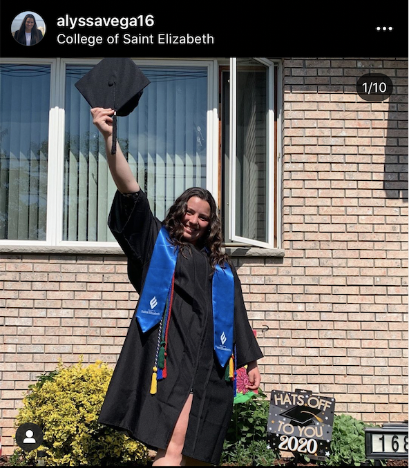 SaintElizabethU's tweet photo. A look at how the Class of 2020 celebrated their graduation today! https://t.co/BgEaO9dx8g