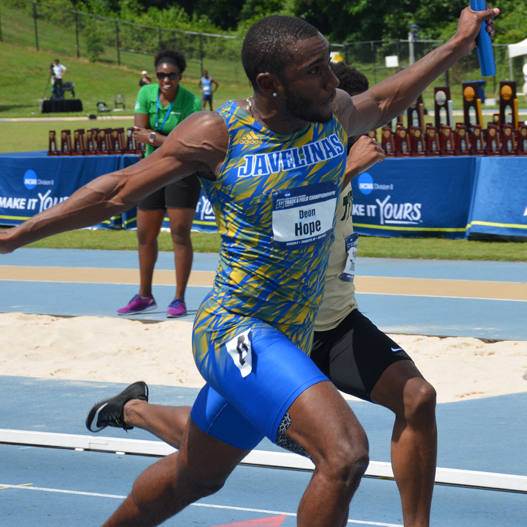 JavelinaTFXC's tweet photo. Joining @javilopez110 on the 4x100m relay team include @charlesmascot94, Deon Hope and @johnharper254!

#GoJavelinas #RewindWithWhataburger https://t.co/V48A840jgP