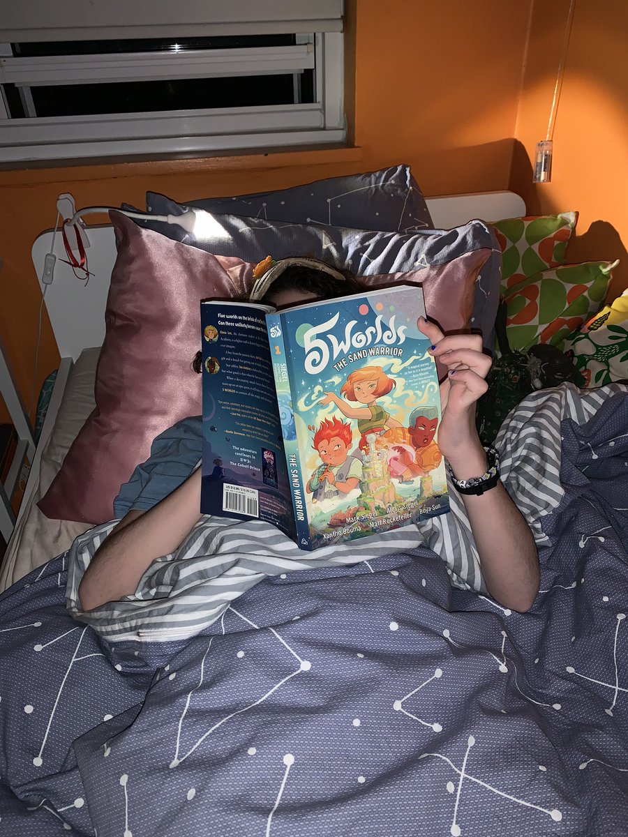 LuckiestGuyLES's tweet photo. Both of my kids are now hooked on the #5Worlds series! During #quarantine we need all the fantasy we can get, so thanks @marksiegelbooks & team. https://t.co/r6pte1HG8C