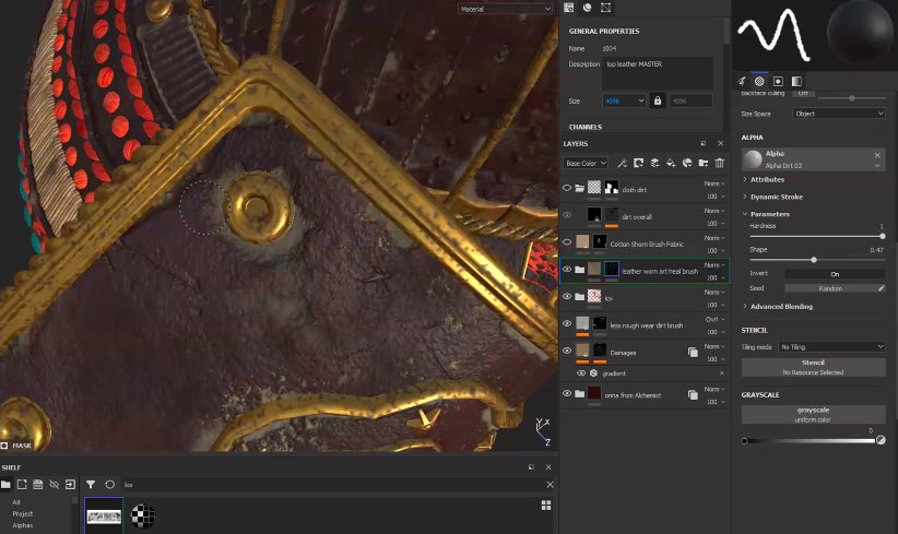 wacom's tweet image. @iLoveTexture pro tip💡: label your layers with the names of the brushes used so you can refer back to those same brushes when making changes. 🖌 @Substance3D 
#Wacom #CreateWithSubstance #MadeWithSubstance