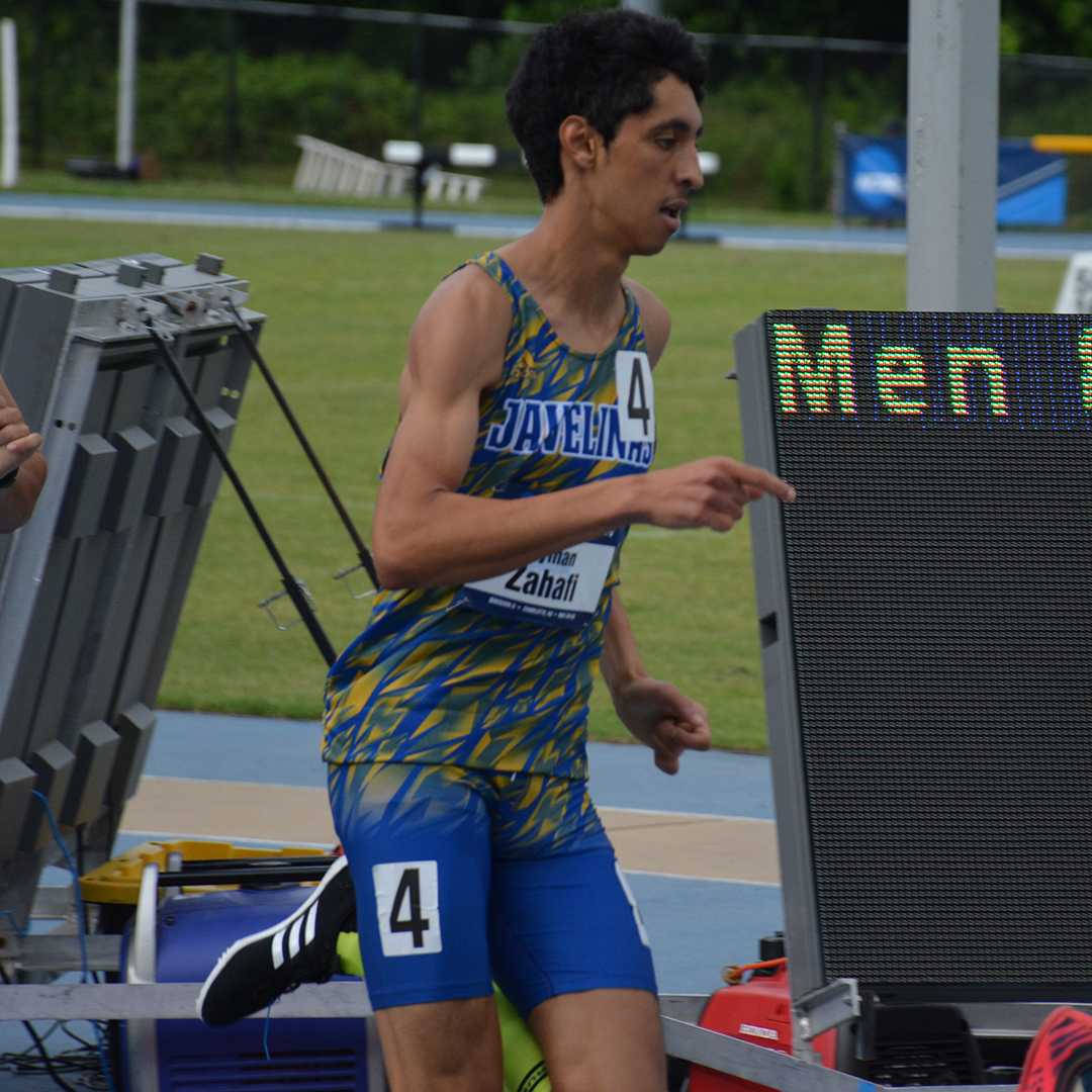 JavelinaTFXC's tweet photo. The other members on the 4x400m relay include Marckenley Belony, Robert Downs and Ayman Zahafi alongside @javilopez110! 

#GoJavelinas #RewindWithWhataburger https://t.co/y716kKQt1W