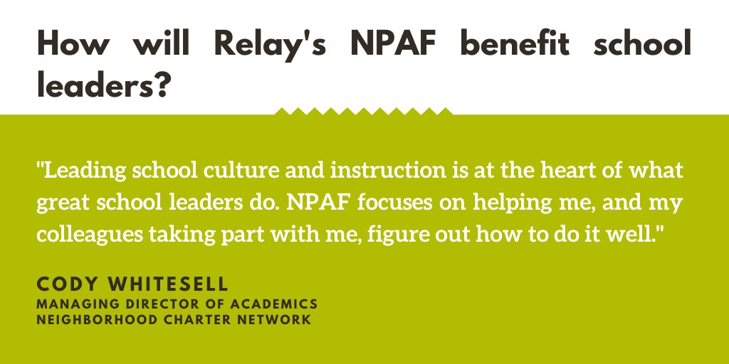TheMindTrust's tweet photo. Hear from a leader at Neighborhood Charter Network (@EnlaceAcademy, @KindeziAcademy) about the ways @RelayGSE's National Principals Academy Fellowship will impact the network. https://t.co/L2rRKAOAGM https://t.co/2TOpp70XNB