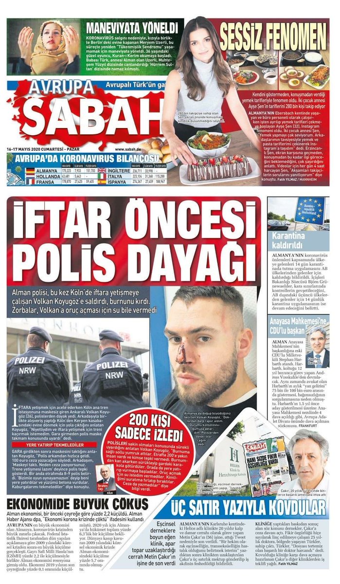 ibrahimtas023's tweet photo. #Yarinki #Sabah #Avrups #Manšet haberim. #Sabah #Avrupa #Türkler #Almanya @ismail_erel @CemilAlbay @SefikKantar @Muhsin_Ceylan @AlmanyaGazetesi https://t.co/k09TXZodT0