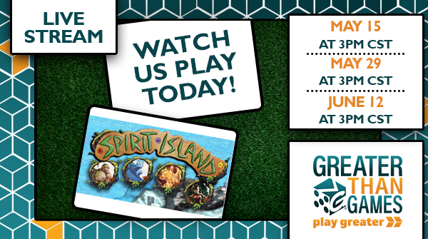 GTGamesLLC's tweet photo. We are live! Click the link below to check out #SpiritIsland digital, and ask GTG questions as we work together to save Spirit Island! 
https://t.co/I5vvRiC10K https://t.co/mzF65hnhn8