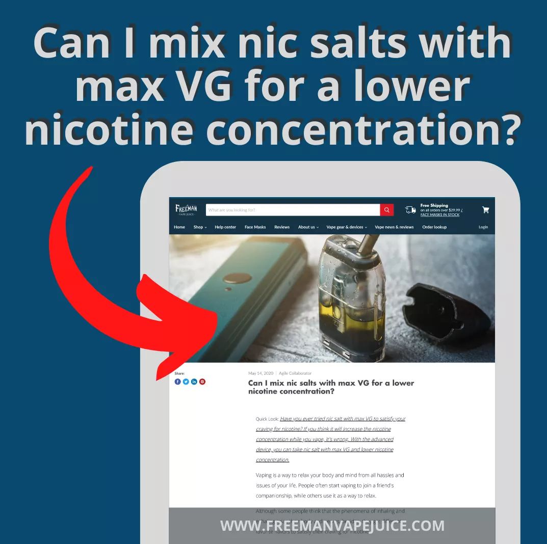 Have you ever tried combining nic salt with max VG to satisfy your craving for nicotine? Well, this is the article that is going to break it down for you. 🤔

Just keep on reading here: freemanvapejuice.com/blogs/vape-new…! 👊