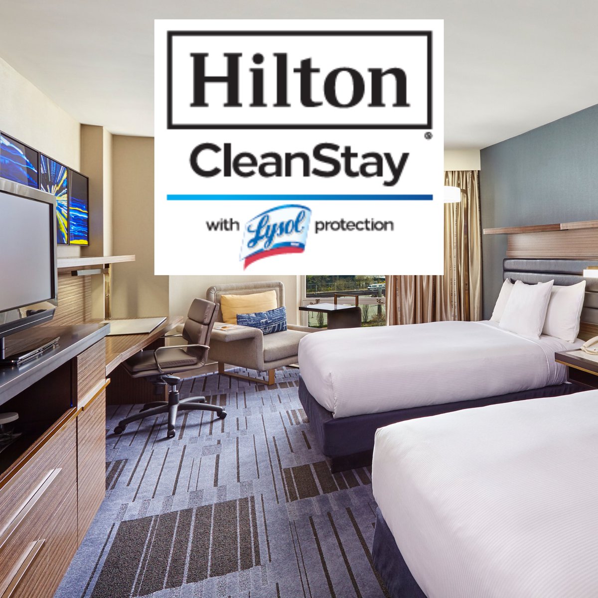 We are proud to be a part of an industry leading initiative <a href="/Hilton/">Hilton</a> has developed - a global program introducing a new standard of hotel cleanliness and disinfection: Hilton Clean Stay. launching in June 2020 in partnership with @discoverrb_us, maker of @lysol, and @mayoclinic.