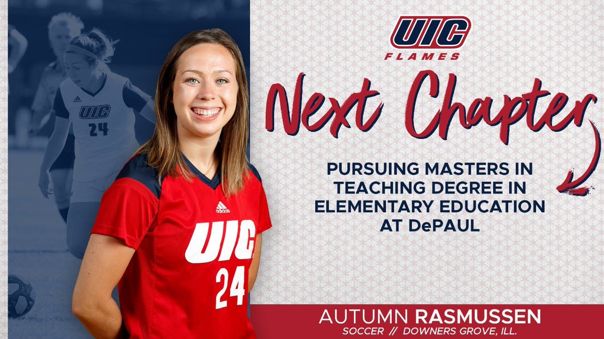 UIC_SAAS's tweet photo. Congratulations to Autumn Rasmussen on @UICWomensSoccer. She will continue her educational journey at DePaul University. Autumn's future looks bright as she will become a future teacher and leader in education! We are proud of you Autumn! #ItsUIC #FireUpFlames #UICWomensSoccer https://t.co/uVFy82p5y9