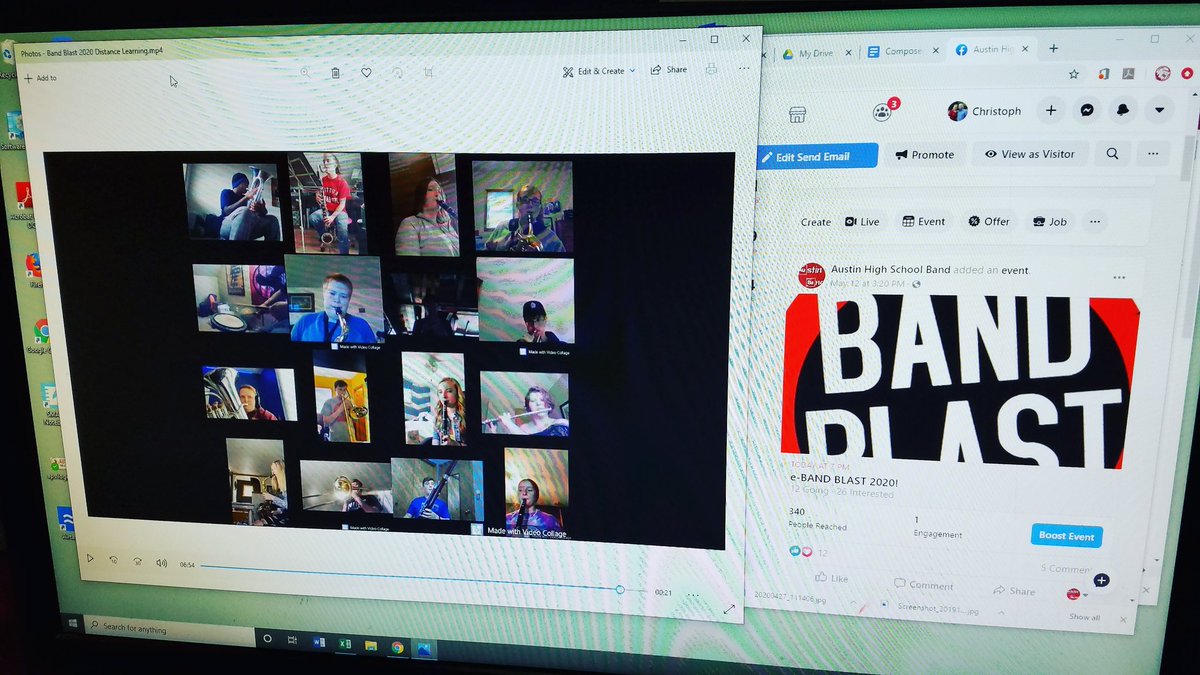 AHSBand1's tweet photo. "Band Blast" 19-20 highlights and senior band awards LIVE tonight on Youtube! Fri May 15 at 7 pm! Link on facebook @ahsband1 or Austin High School Band Youtube channel! https://t.co/SweH7bJM8h