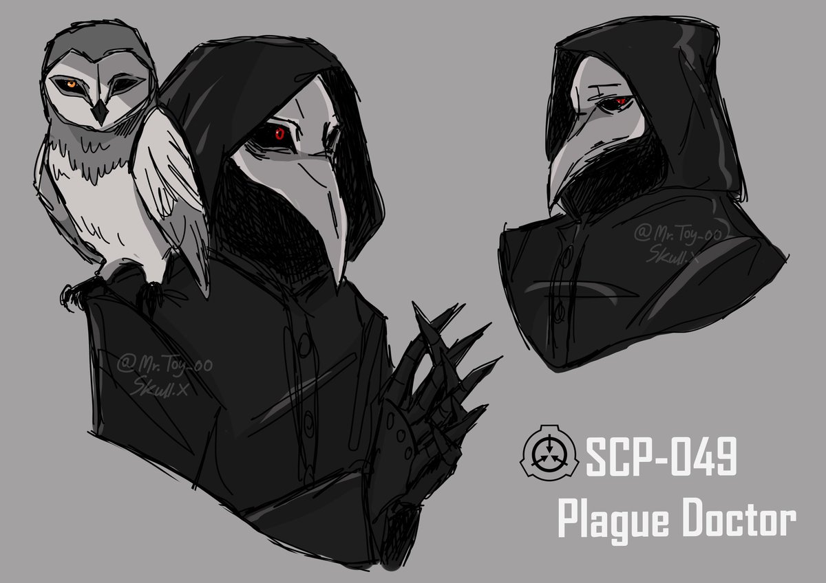 Plague Doctor Scp 049 And My Little Owl Scpfoundation Fanart Quicksketch