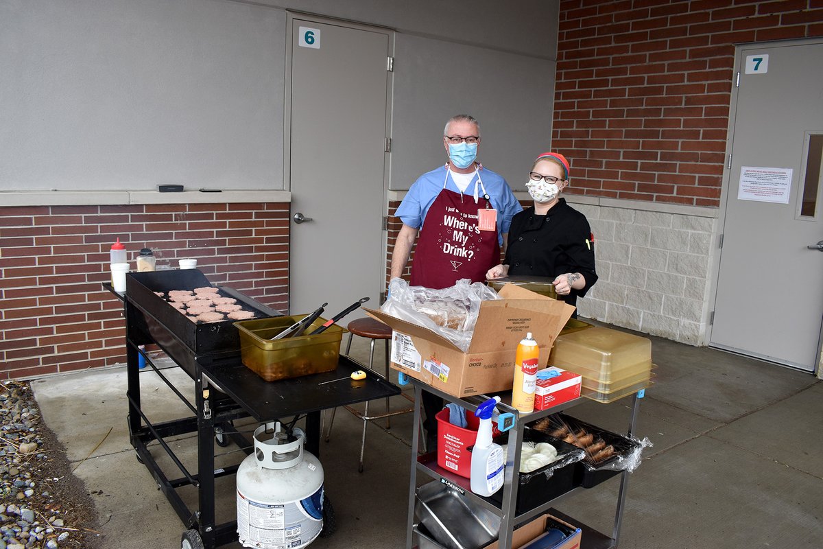 ERMCHealth's tweet photo. Hospital Week was fun! We appreciated the efforts of our Culinary Services, Community Relations, and Best Places to Work teams. Thank you also to Terry Johnson for sponsoring a cookout for employees on behalf of Coverys. #HospitalWeek2020 #HospitalWeek https://t.co/j36NLQ6ite
